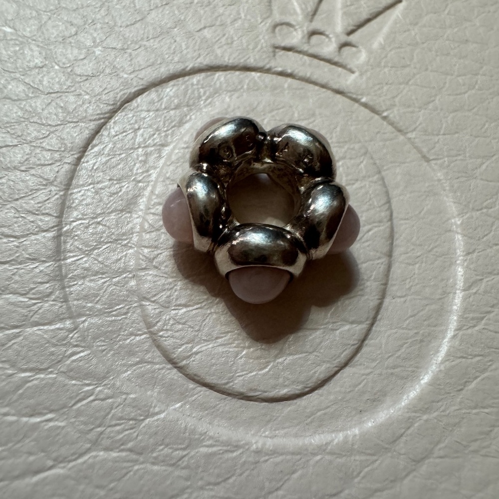 Genuine retired Pandora pink opal cabochon